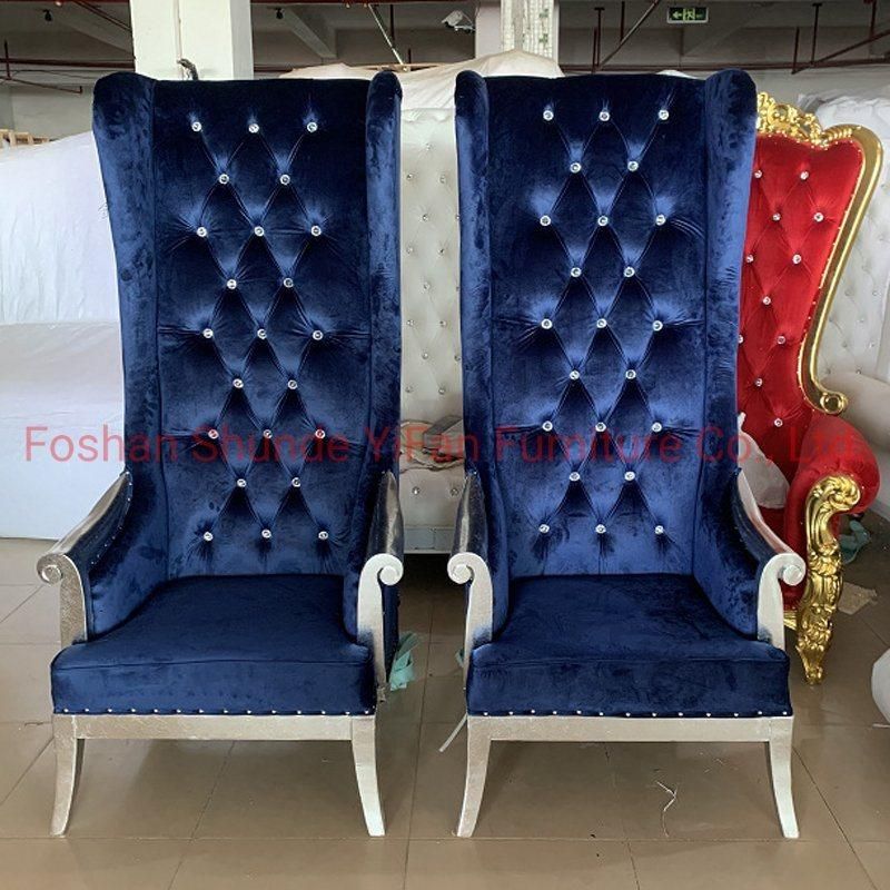 Hotel Lobby Furniture Solid Wood High Back Chair in Optional Furnitures Color