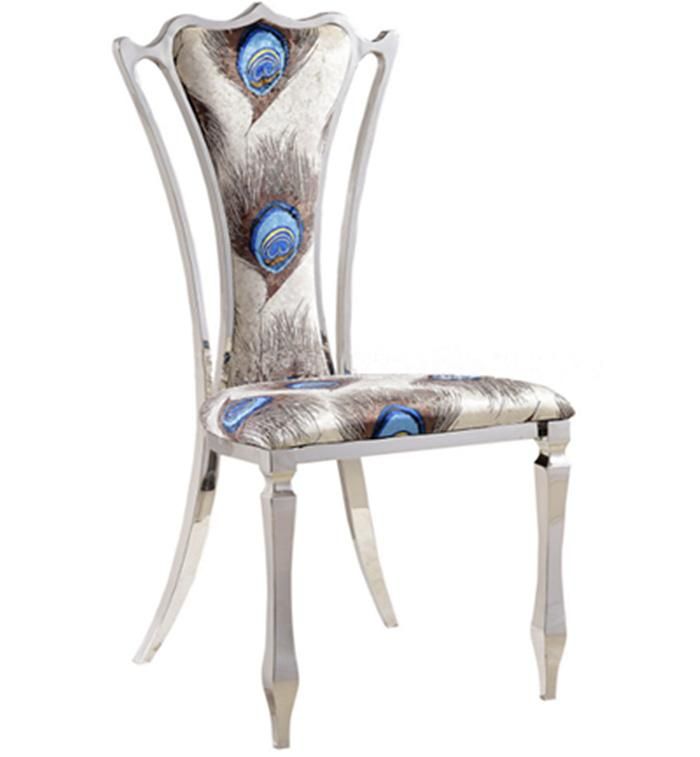 Top Quality Home Furniture Velvet Dining Chair with Metal Legs