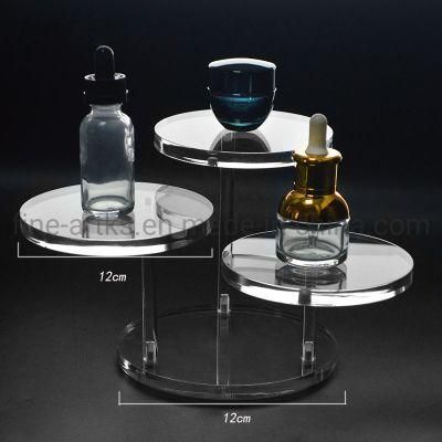 Clear Revolving Acrylic Jewelry Makeup Nail Polish Display Stand