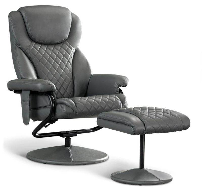 High Back Swivel Reclining Leisure Chair with Footrest