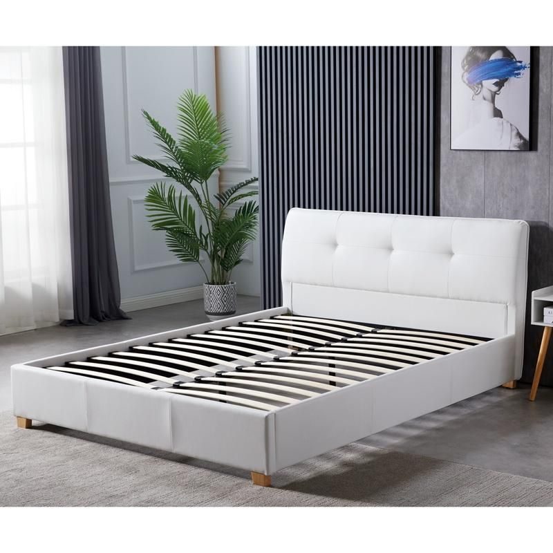 Home Furniture Bedroom Hotel King Queen Size Double Modern Design Leather PU Upholstery Beds