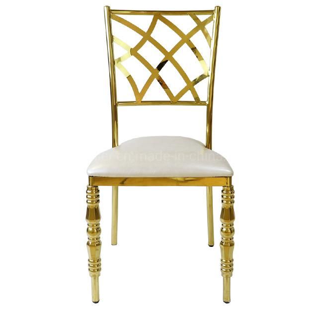 2020 Fashion Design European Style Gold Metal Dining Room Chairs