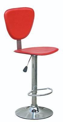 Red Color PVC Back and Seat Bar Stool