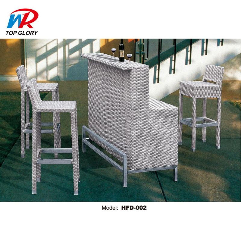 Factory Customized Modern Furniture Bar Stool Rattan Table Top Counter and Bar Chairs Stool