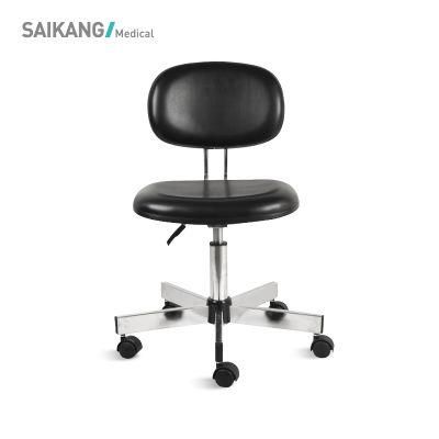Ske013-2 PU Leather Pneumatically Control Height Adjustable Hospital Doctor Nurse Office Back-Rest Chair with Casters