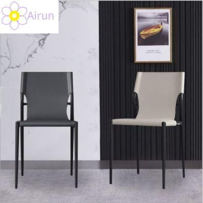 Modern Style PU Leather or Fabric Hotel Dining Chair with Metal Iron Frame