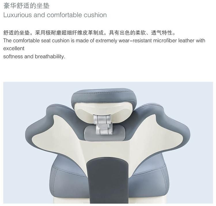 Wholesale Three Fold Type Dental Chair with Micro Fiber Leather Cushion