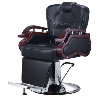 Hl-9296 Salon Barber Chair for Man or Woman with Stainless Steel Armrest and Aluminum Pedal