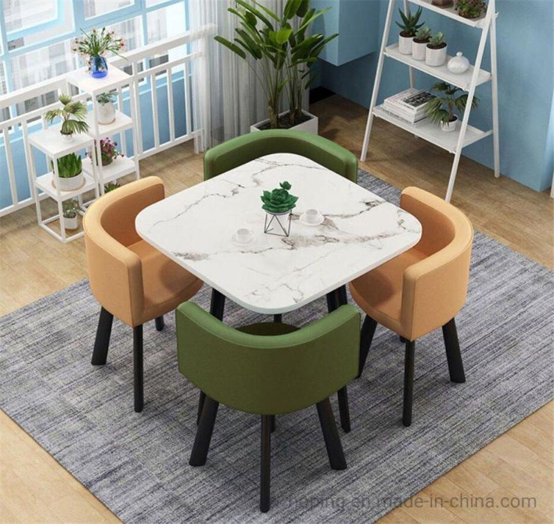 Hotel Dining Room Competitive Price Furniture Walnut Wood Modern Optional Colors Leisure Office Tea Coffee Table Chair