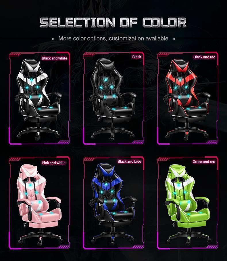 High Quality Racing Style Massage Computer Pink Girl Women Office Gaming Chair