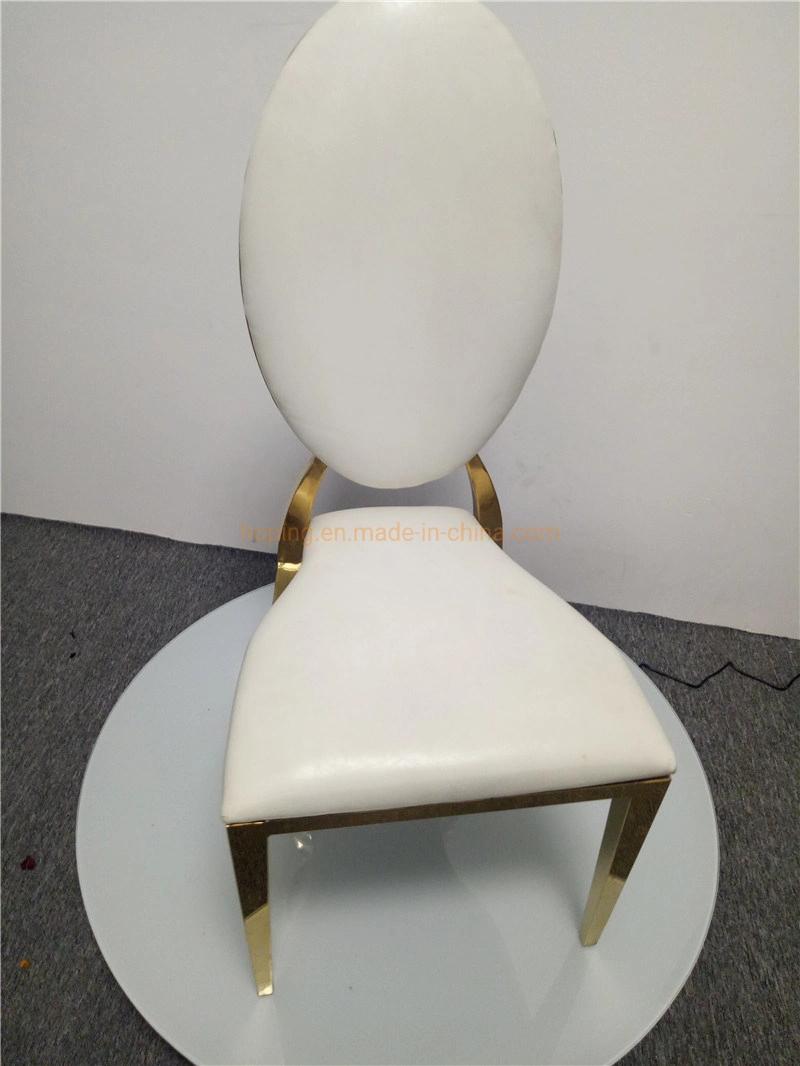 Factory Luxury Modern Designs Chairs Restaurant Dining Furniture Stainless Steel Wedding Chair Cheap Venus China Upholstered Round Back Banquet Dining Chairs