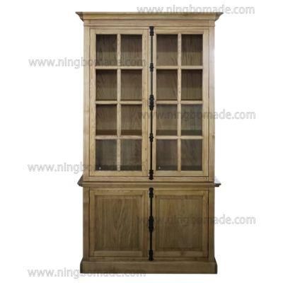 Classic Contemporary Interiors Furniture Natural Ash Glass Doors Hutch Cabinet