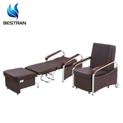 Bt-Cn014 Hospital Furniture Foldable Patient Steel Attendant Chair Medical Accompany Chair