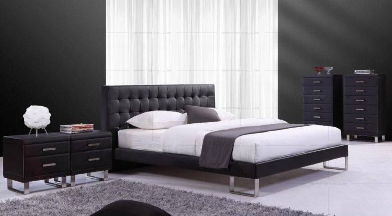 Modern Cheaper Bedroom Furniture Home Furniture with Stainss Steel Legs Gc1633