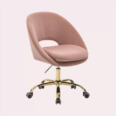Fashion Movable Fabric Office Table Chair with Wheels