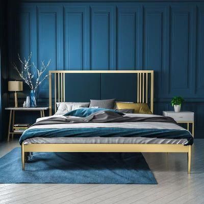 Elegant Design Upholstered PU Double Leather King Size Bed