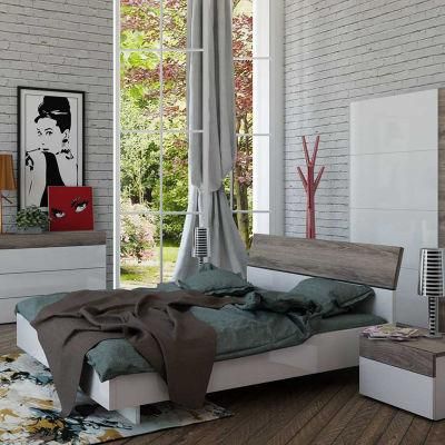 Modern Nordic Style Bedroom Furniture with Bed Dressing Table and Wardrobe