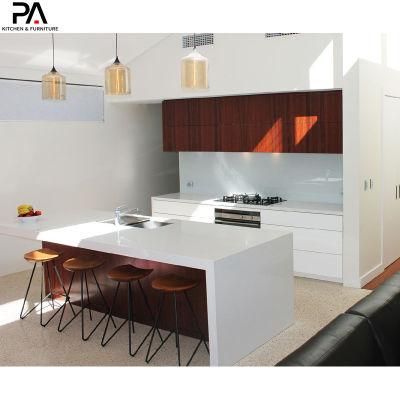 High Quality Modern White Lacquer and Melamine Kitchen Cabinets