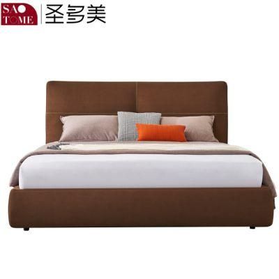 Modern Hotel Family Bedroom 180m Leather Brown Double King Bed