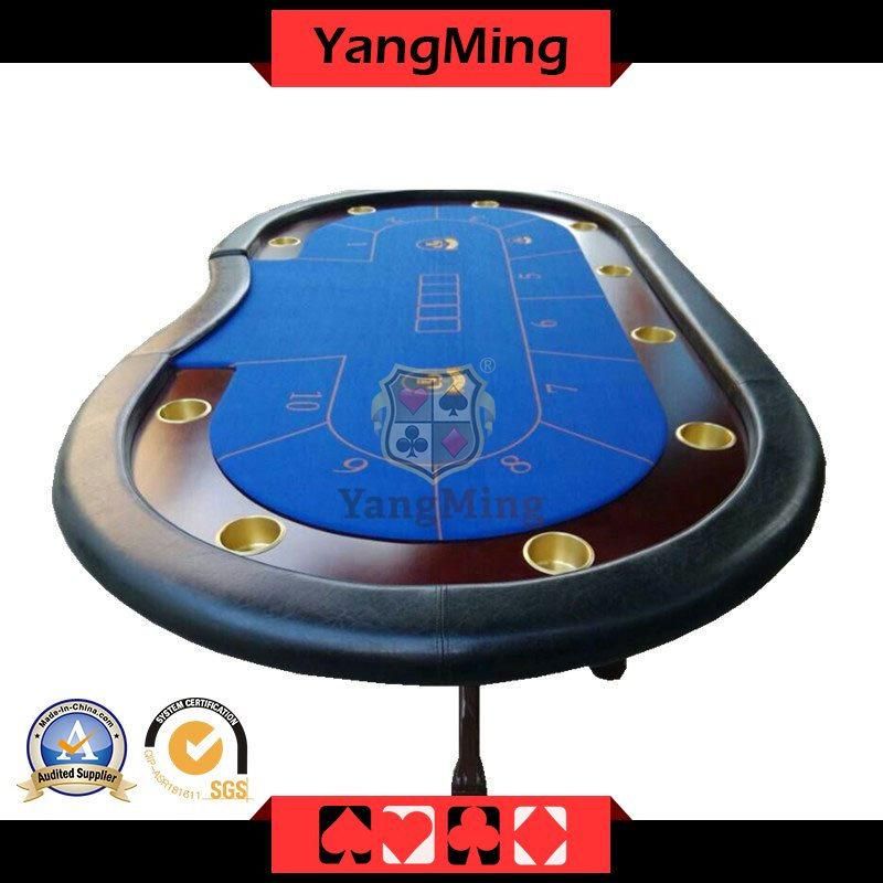 Gambling Table Texas Holdem Poker Table Economical Model Factory Style Dedicated Texas Poker Game Table with 10 Seats Ym-Tb019