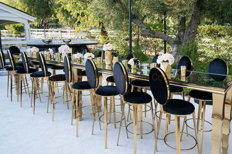 Hot Sale Clear Transparent Plastic Resin PC Event Wedding Furniture Chinese Steel Golden Dining Chair Party Table and Chairs for Events