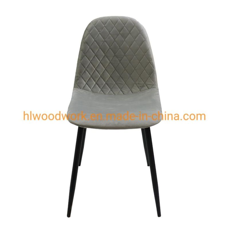 Wholesale Luxury Nordic Modern Design Blue Fabric Upholstered Seat Dining Chairs Modern Design Dining Room Furniture Leather Leisure Restaurant Dining Chair