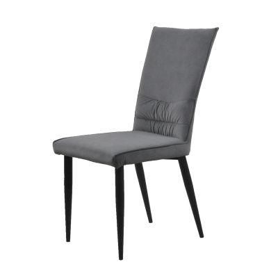 Restaurant Hotel Kitchen Chair High Back Velvet Fabric PU Dining Chairs