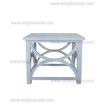 Classic Contemporary Interiors Furniture Pure White Poplar Wood Corner Table