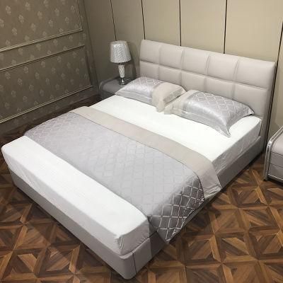 Leather Bed Nordic Leather Bed 1.8 Meters Small Apartment Double Bed Modern Minimalist Big Bed Second Bedroom 1.5 Meters 1.9 Meters