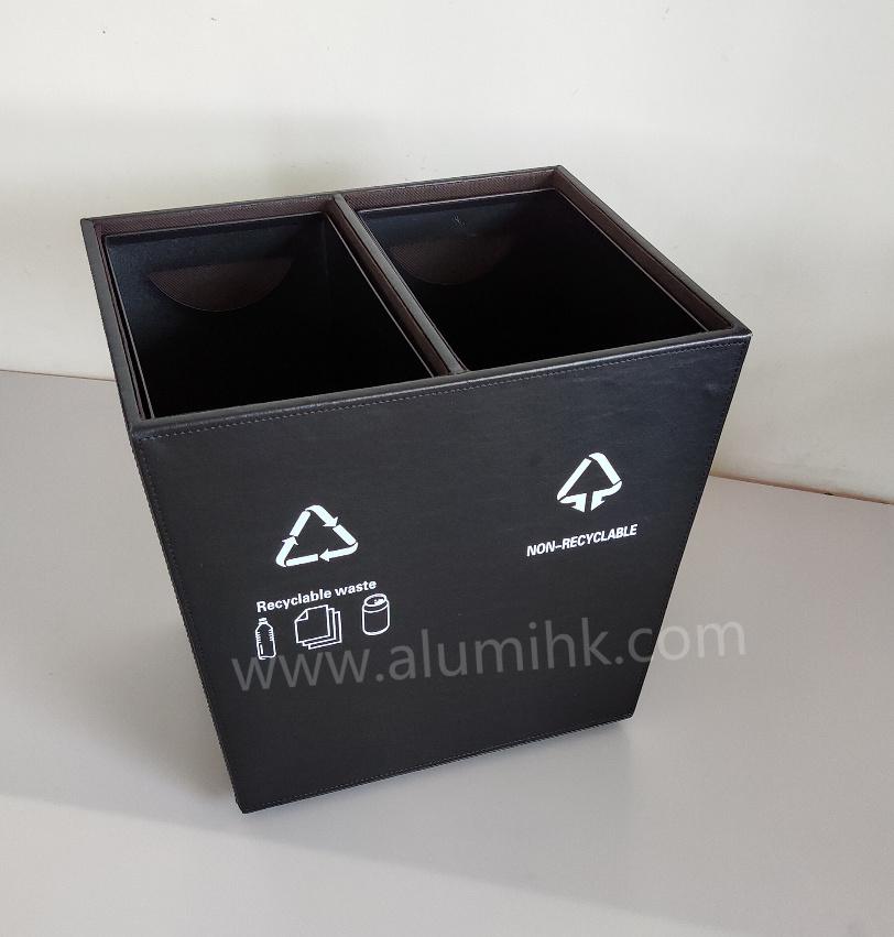 Hotel Trash Can Dustbin Leather Recycle Waste Bin