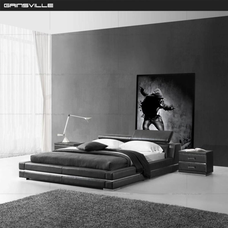 Modern American Style Bedroom Furniture Bedroom Bed with Adjustable Headrest Gc1685