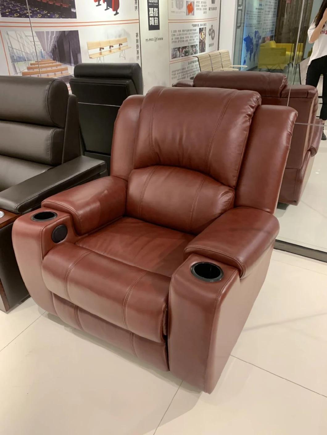 VIP Leather Movie Home Cinema Theater Recliner Chair