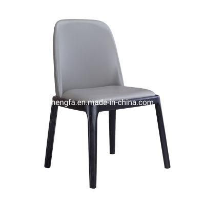 Modern Restaurant Furniture Metal Base Cushion Leather Dining Chairs