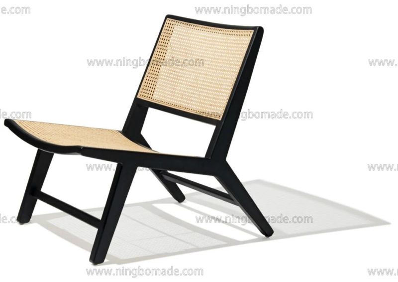 Elegant Rattan Upholstery Furniture Black South Elm and Nature Rattan Leisure Garden Chair