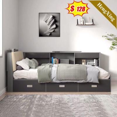 Moden Wholesale Home Hotel Leather Round Children Single Bed Bedroom Furniture