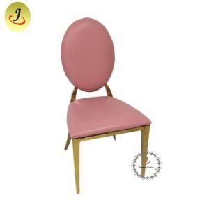 Wholesale Stainless Steel Round Back Dining Chair for Wedding Banquet