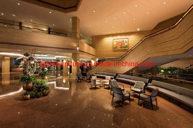 Hotel Furniture Modern Lobby Living Room Reception Furniture Leisure Leather Sofa Chair for Lobby Area