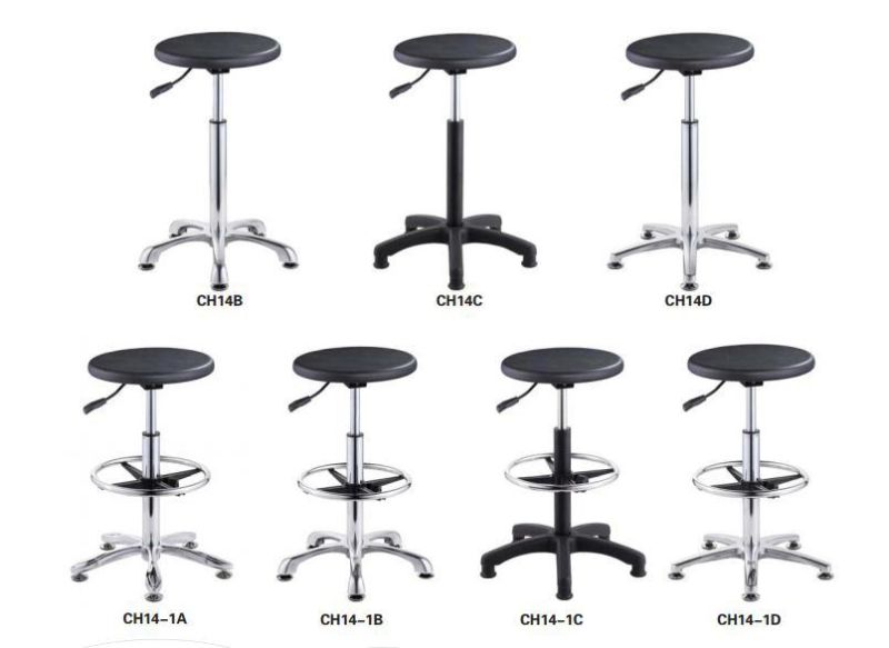 Used PU Leather ESD Laboratory Round Stool and Chair