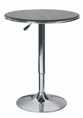 Black PVC Chrome Base Bar Table