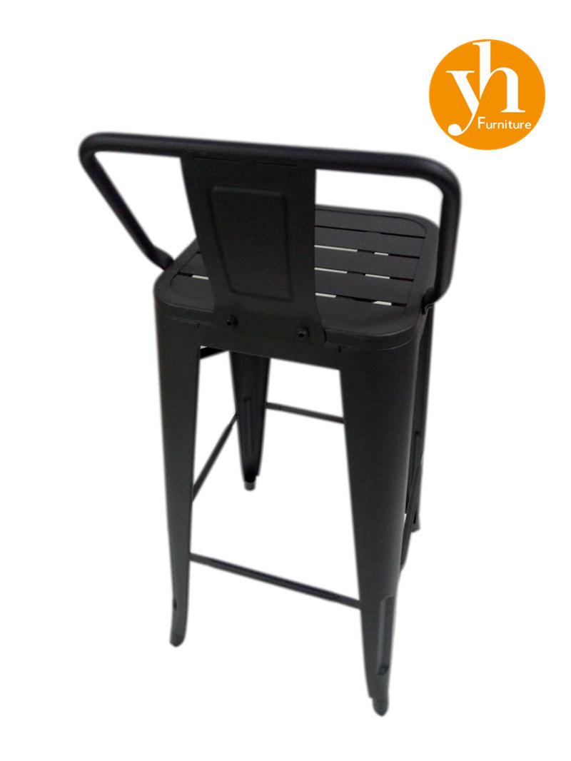 Black Table Hotel Garden Furniture Clear Clean Hole Top Round Cocktail Bar Table