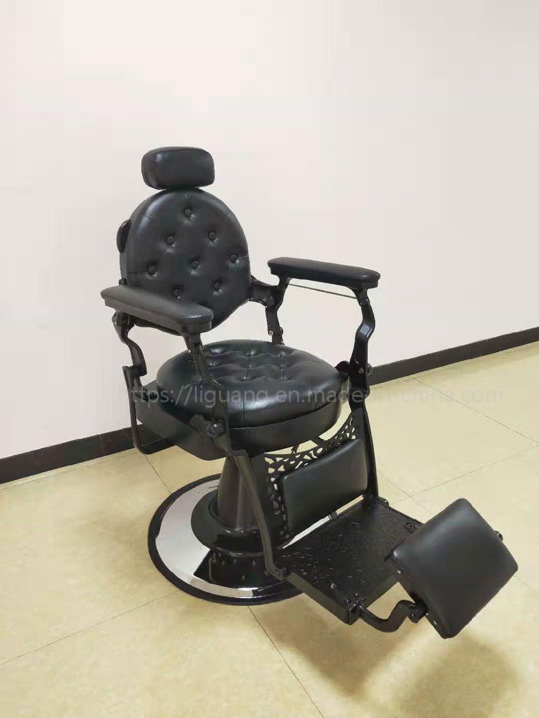 2019 New Barber Chair with White Heavy Duty Salon Chair, Hairdressing Chair