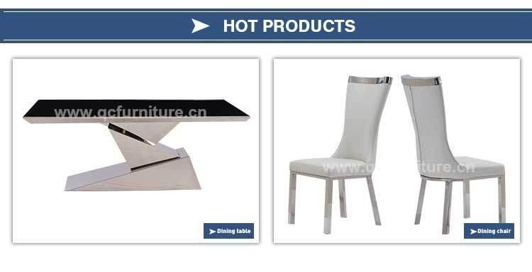 Chinese Design Modern Dining Chair Stainless Steel Legs with Leather