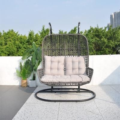 Modern Home Outdoor Furniture Garden Two-Seat Swing Chair