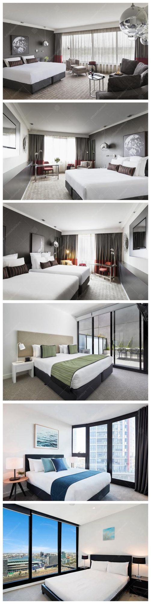 Fashionable Design 5 Stars Commercial Hotel Bedroom Furniture Sets