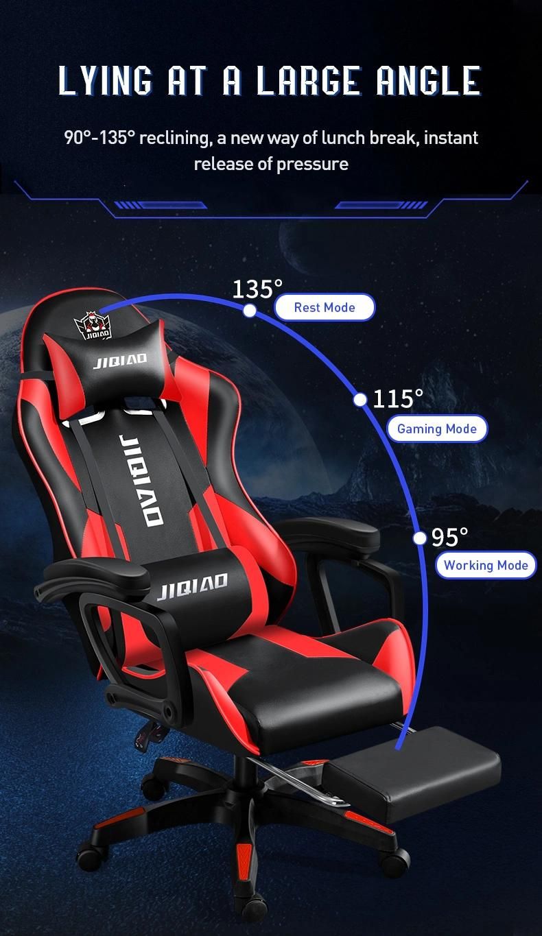 Custom Logo Office Furniture Adjustable PC Leather Racing Style Ergonomic LED Silla Gamer RGB Office Gaming Chair with Light