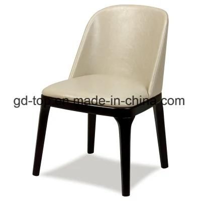 Top Furniture Hotel Dining Room PU Leather Banquet Chair Wooden Chair
