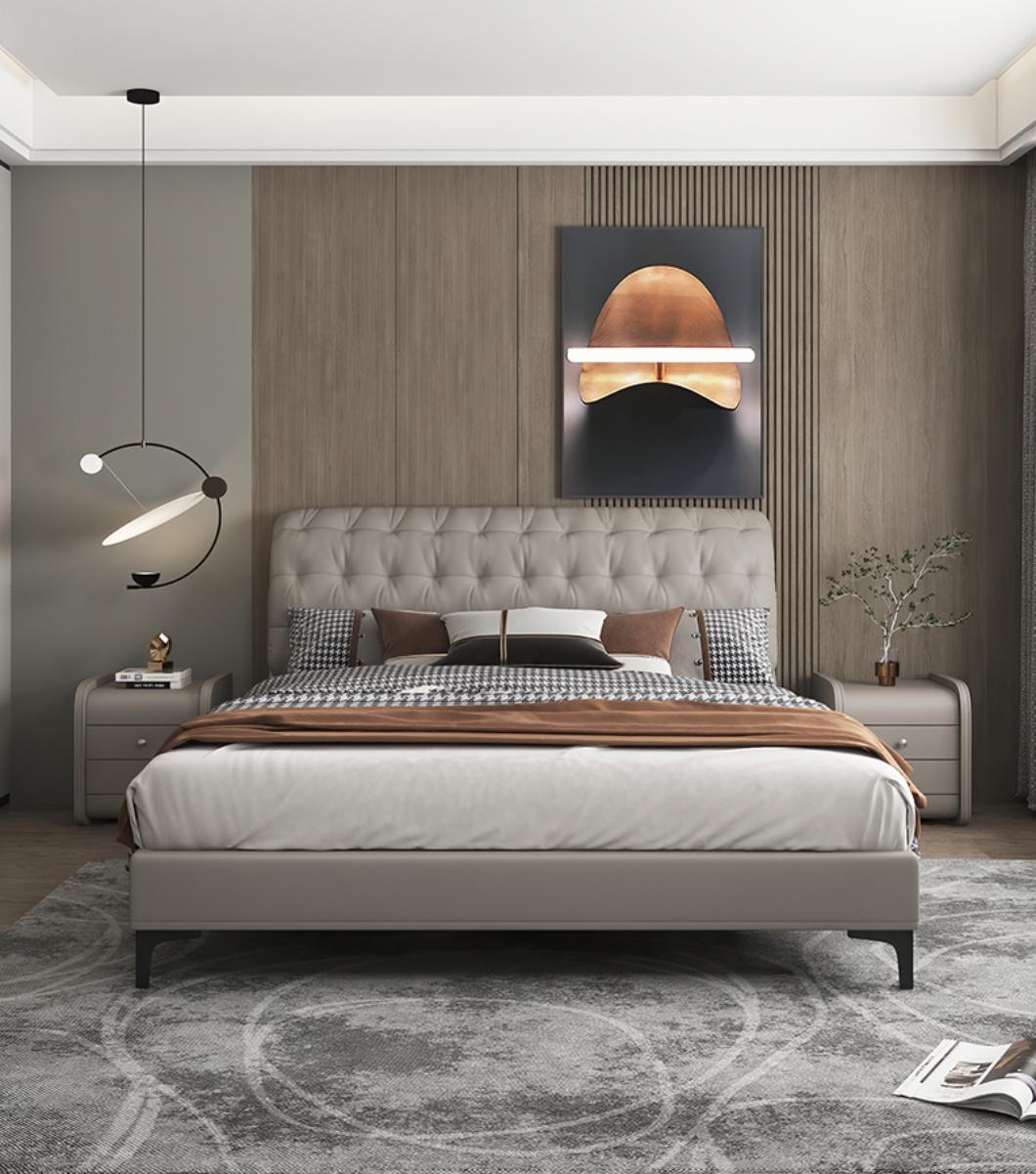 Bedroom Furniture Modern Furniture Sofa Bed Leather King Size Bed
