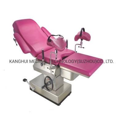 Multifunction Obstetric Hydraulic Adjust Delivery Women Hospital Examination Bed with Stainless Steel Filth Basin