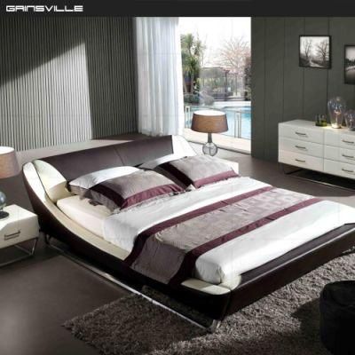 Wholesale Foshan Factory Concise Style King Size Bed Leather Bed for Home and Hotel Gc1622