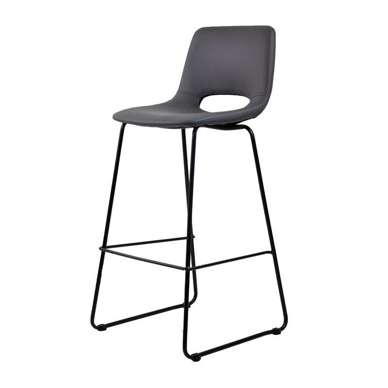 Modern Adjustable High Back Bar Stool Leather Barstool Swivel Counter Height Tall Barstool Bar Chairs Stool with Back Rest Armshot Sale Produc
